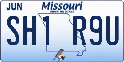MO license plate SH1R9U