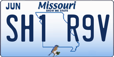 MO license plate SH1R9V
