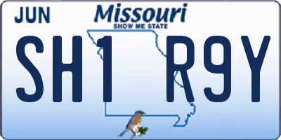 MO license plate SH1R9Y