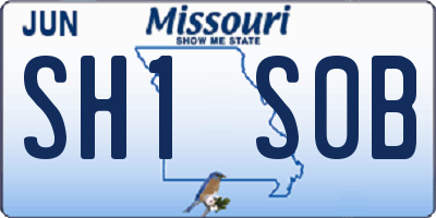 MO license plate SH1S0B