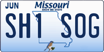 MO license plate SH1S0G