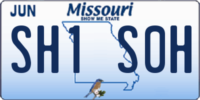 MO license plate SH1S0H
