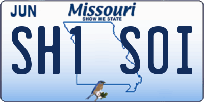 MO license plate SH1S0I