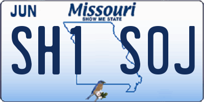 MO license plate SH1S0J