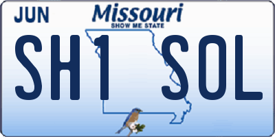 MO license plate SH1S0L