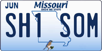 MO license plate SH1S0M