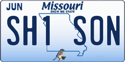 MO license plate SH1S0N