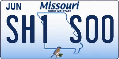 MO license plate SH1S0O