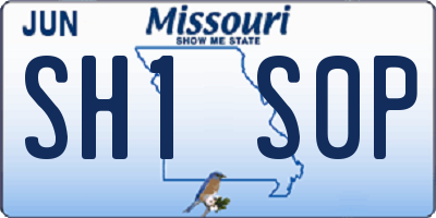 MO license plate SH1S0P