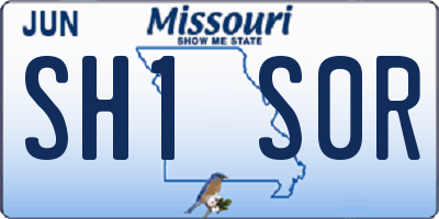 MO license plate SH1S0R