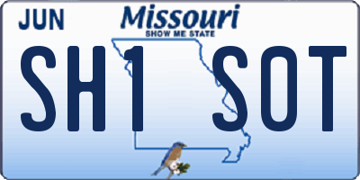 MO license plate SH1S0T