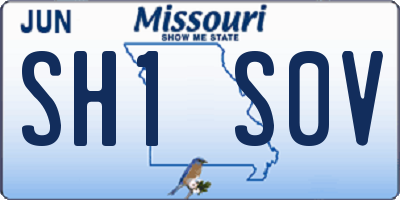 MO license plate SH1S0V