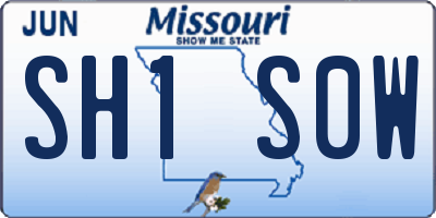 MO license plate SH1S0W