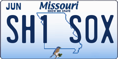 MO license plate SH1S0X