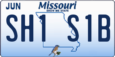 MO license plate SH1S1B