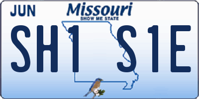 MO license plate SH1S1E