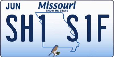 MO license plate SH1S1F
