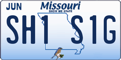 MO license plate SH1S1G