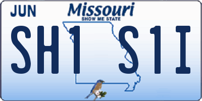 MO license plate SH1S1I