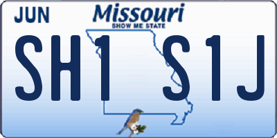 MO license plate SH1S1J