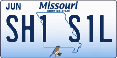 MO license plate SH1S1L