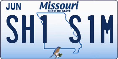 MO license plate SH1S1M