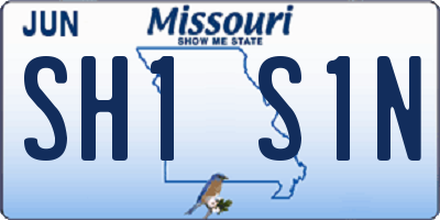 MO license plate SH1S1N