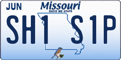 MO license plate SH1S1P