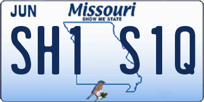 MO license plate SH1S1Q