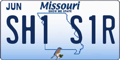 MO license plate SH1S1R