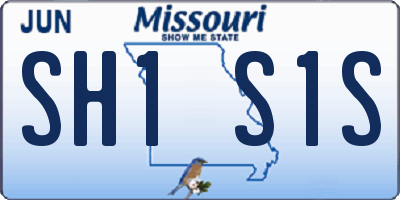 MO license plate SH1S1S