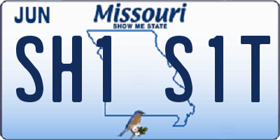 MO license plate SH1S1T