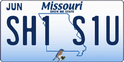 MO license plate SH1S1U