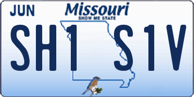 MO license plate SH1S1V
