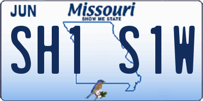 MO license plate SH1S1W