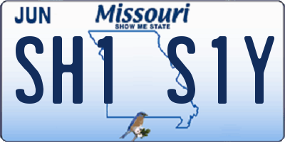 MO license plate SH1S1Y