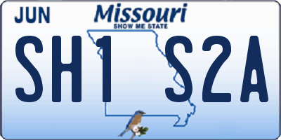 MO license plate SH1S2A
