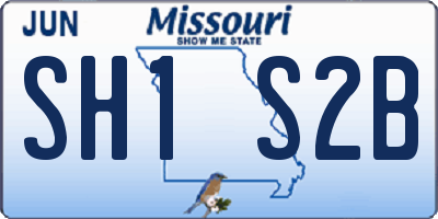 MO license plate SH1S2B