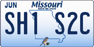 MO license plate SH1S2C