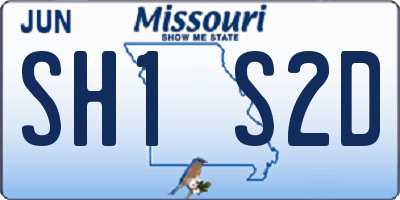 MO license plate SH1S2D