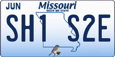 MO license plate SH1S2E