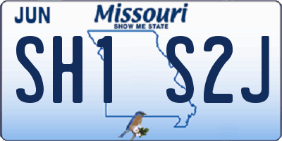 MO license plate SH1S2J