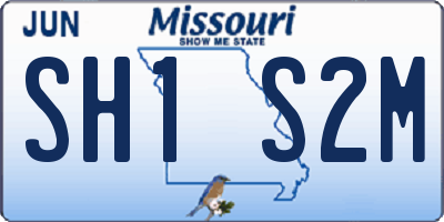 MO license plate SH1S2M