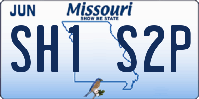 MO license plate SH1S2P