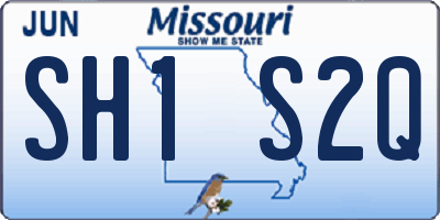 MO license plate SH1S2Q