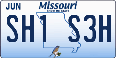MO license plate SH1S3H