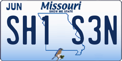 MO license plate SH1S3N