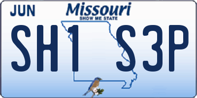MO license plate SH1S3P
