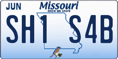 MO license plate SH1S4B