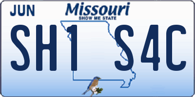 MO license plate SH1S4C